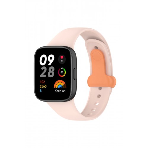 Newface Xiaomi Redmi Watch 3 Origin Silikon Kordon - Pudra