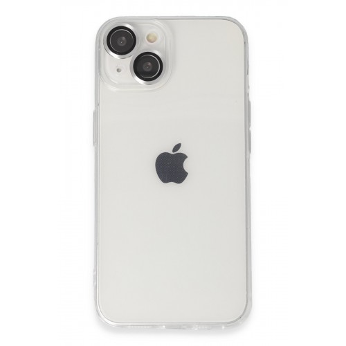 Newface iPhone 14 Kılıf Luko Lens Silikon - Gümüş