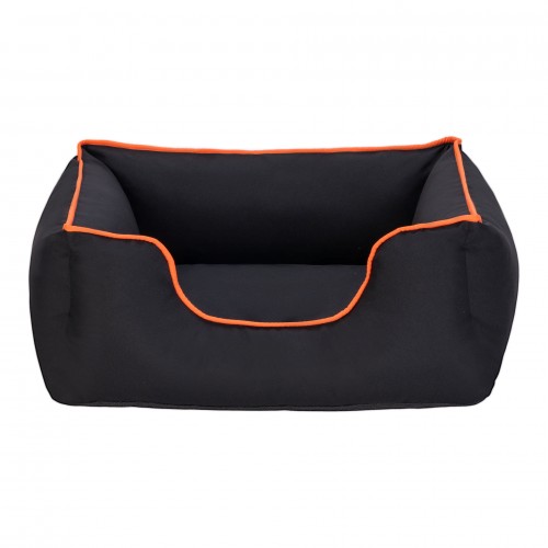 Pet Comfort Alpha  Kedi ve Köpek Yatağı Siyah w Turuncu Biye S 60x50cm