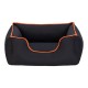 Pet Comfort Alpha  Kedi ve Köpek Yatağı Siyah w Turuncu Biye S 60x50cm