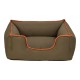 Pet Comfort Alpha  Kedi ve Köpek Yatağı Haki w Turuncu Biye S 60x50cm