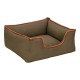 Pet Comfort Alpha  Kedi ve Köpek Yatağı Haki w Turuncu Biye S 60x50cm