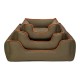 Pet Comfort Alpha  Kedi ve Köpek Yatağı Haki w Turuncu Biye S 60x50cm