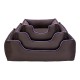 Pet Comfort Alpha  Köpek Yatağı Kahverengi w Mor Biye M 80x65cm