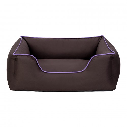 Pet Comfort Alpha  Köpek Yatağı Kahverengi w Mor Biye M 80x65cm