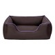 Pet Comfort Alpha  Köpek Yatağı Kahverengi w Mor Biye M 80x65cm