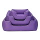 Pet Comfort Alpha  Kedi ve Köpek Yatağı Mor w Beyaz Biye S 60x50cm