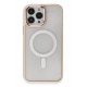 Newface iPhone 15 Pro Kılıf Room Magneticsafe Silikon - Pudra