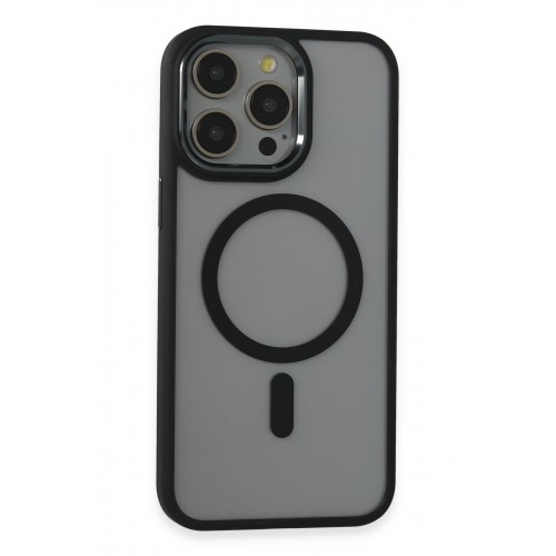 Newface iPhone 15 Pro Max Kılıf Room Magneticsafe Silikon - Siyah