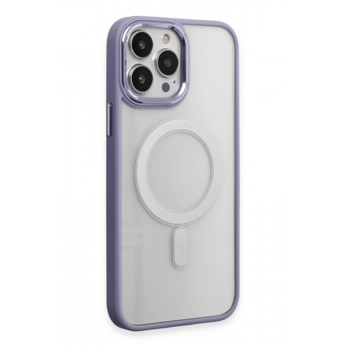 Newface iPhone 15 Pro Max Kılıf Room Magneticsafe Silikon - Lila