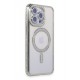 Newface iPhone 14 Pro Kılıf Joke Simli Magneticsafe Kılıf - Gümüş