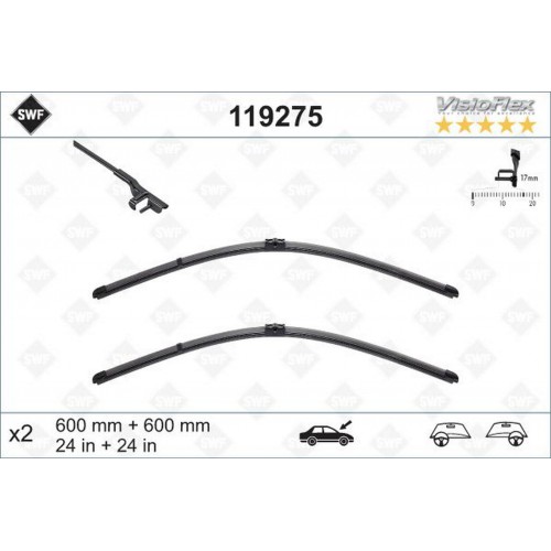 SILECEK SUPURGESI TAKIMI 600mm / 600mm MERCEDES C-CLASS W204 S204 SWF