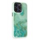 Newface iPhone 12 Pro Max Kılıf Moda Simli Kapak - Yeşil