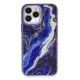 Newface iPhone 12 Pro Max Kılıf Moda Simli Kapak - Mavi