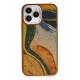 Newface iPhone 13 Pro Kılıf Moda Simli Kapak - Kahverengi