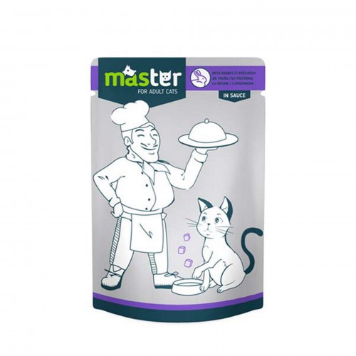 MASTER TAVŞAN ETLI POUCH KEDI MAMASI 80 GR. X 6 ADET