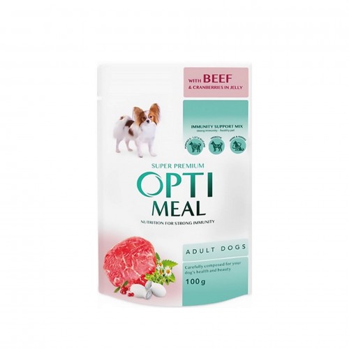 OPTIMEAL SIĞIR-KIZILCIK POUCH JELLY KÜÇ. IRK 100GR X 6 ADET