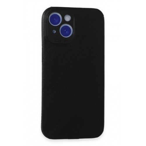 Newface iPhone 15 Kılıf Loop Deri Silikon - Siyah