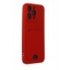 Newface iPhone 15 Pro Max Kılıf Kelvin Kartvizitli Silikon - Kırmızı