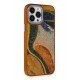 Newface iPhone 12 Pro Kılıf Moda Simli Kapak - Kahverengi