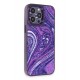 Newface iPhone 12 Pro Kılıf Moda Simli Kapak - Derin Mor