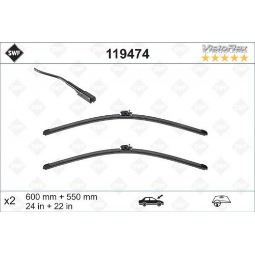 SILECEK SUPURGESI TAKIMI 600mm / 550mm MERCEDES C257 W213 S213 A238 C238 SWF