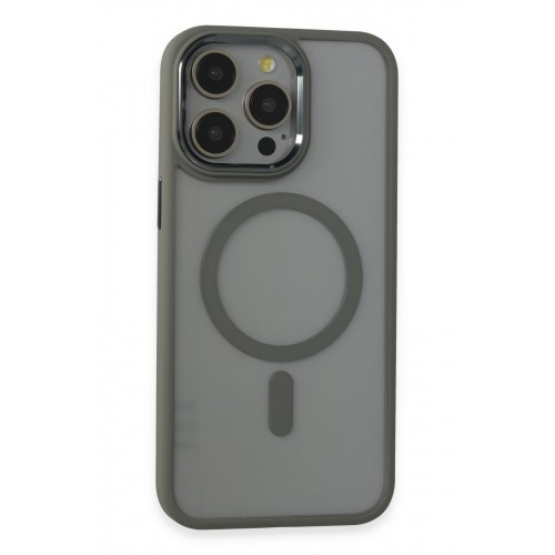 Newface iPhone 15 Pro Max Kılıf Room Magneticsafe Silikon - Gri