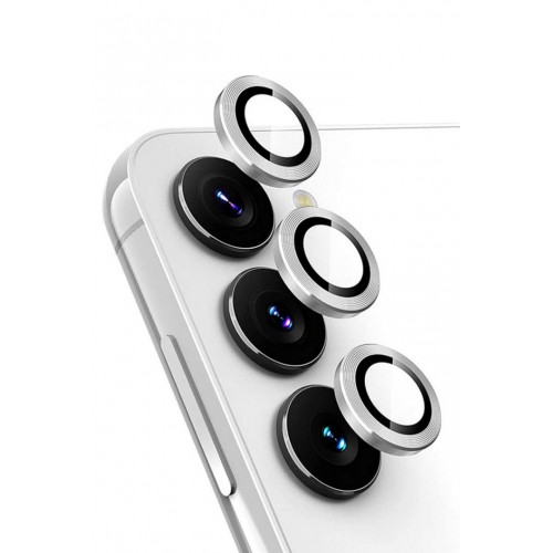 Newface Samsung Galaxy A24 4G Valdez Metal Kamera Lens - Gümüş