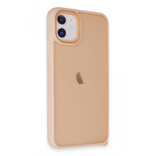 Newface iPhone 11 Kılıf Elegant Kapak - Pudra