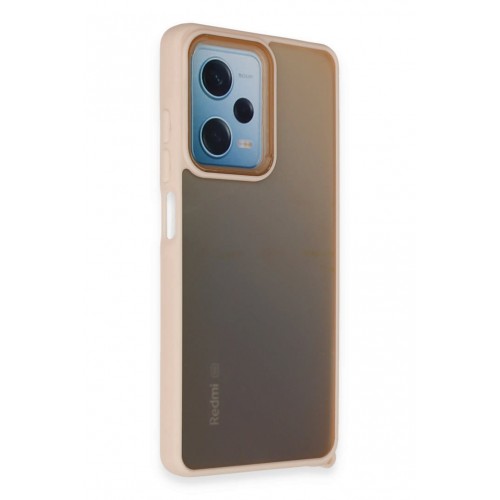 Newface Xiaomi Redmi Note 12 Pro 5G Kılıf Elegant Kapak - Pudra