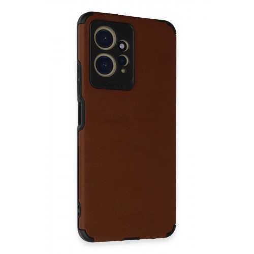 Newface Xiaomi Redmi Note 12 4G Kılıf Loop Deri Silikon - Kahverengi