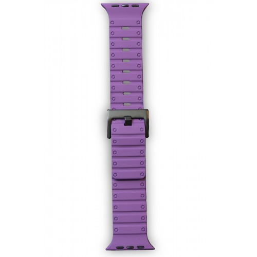 Newface Apple Watch 44mm Magnus Mıknatıslı Silikon Kordon - Mor