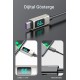 Lanex LS20CL 1.2M 20W Dijital Göstergeli Hasırlı Type-C to Lightning PD Hızlı Şarj Kablosu - Gümüş