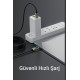 Lanex LS20CL 1.2M 20W Dijital Göstergeli Hasırlı Type-C to Lightning PD Hızlı Şarj Kablosu - Gümüş