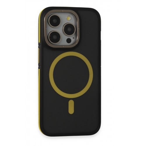 Joko iPhone 15 Pro Max Rocky Magsafe Kapak - Siyah-Sarı