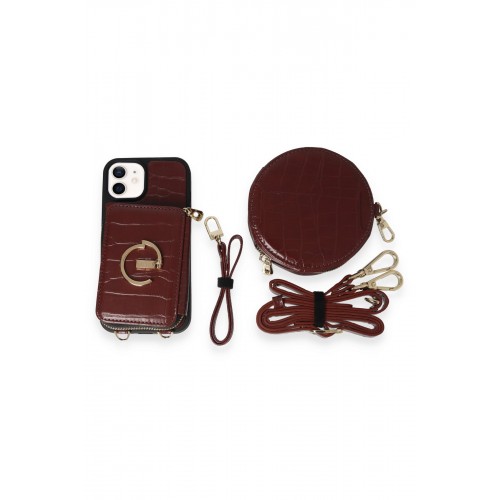 Joko iPhone 12 Kılıf Ermes Kapak - Bordo