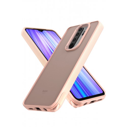 Newface Xiaomi Redmi Note 8 Pro Kılıf Elegant Kapak - Pudra