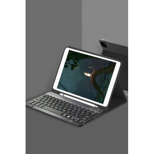 Newface iPad Air 5 (2022) Kılıf KC01 Smart Klavyeli Tablet Kılıfı - Siyah