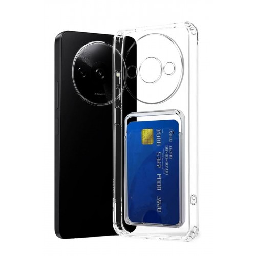 Newface Xiaomi Poco C61 Kılıf Kart Şeffaf Silikon - Şeffaf