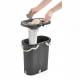 VİP SET PRO TEMİZLİK SETİ DETERJAN-TEMİZ-KİRLİ-KURULAMA SUYU 4 HAZNELİ ANTRASİT-E:23 CM-B:35 CM-Y:41 CM