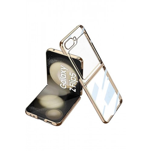 Newface Samsung Galaxy Z Flip 5 Kılıf Fold Element Kapak - Gold