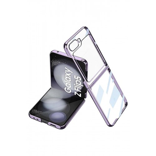 Newface Samsung Galaxy Z Flip 5 Kılıf Fold Element Kapak - Mor