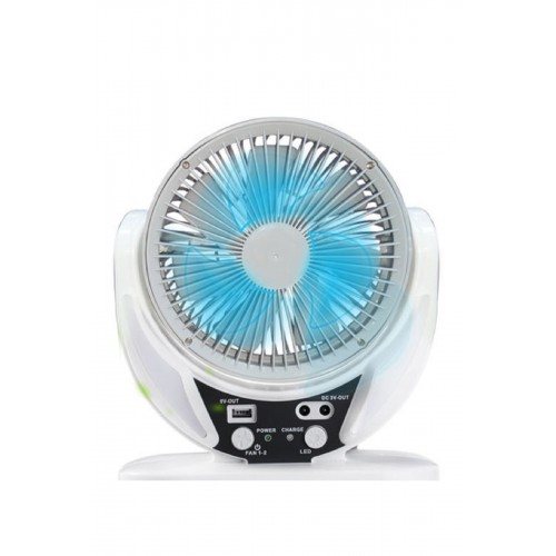 Konfulon FS21 Led Işıklı Masaüstü Soğutma Fanı - Beyaz