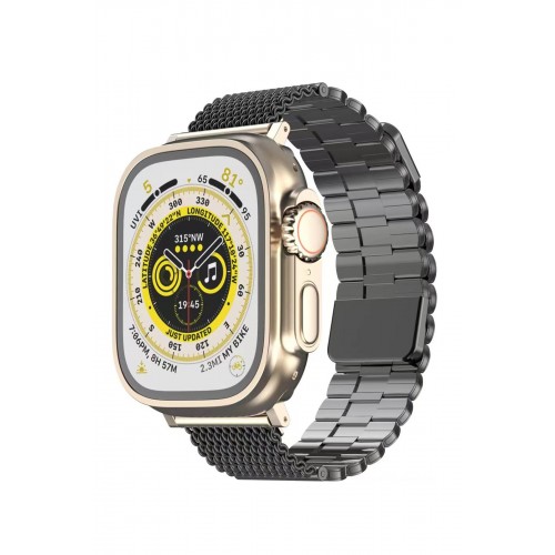 Newface Apple Watch 44mm Ascend Metal Kordon - Gri