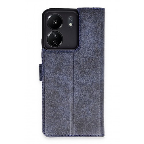 Newface Xiaomi Redmi 13C Kılıf Trend S Plus Kapaklı Kılıf - Lacivert