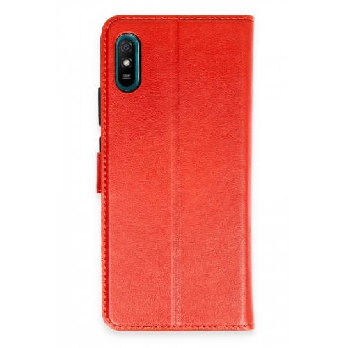 Newface Xiaomi Redmi 9A Kılıf Trend S Plus Kapaklı Kılıf - Kırmızı