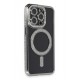 Newface iPhone 14 Pro Max Kılıf Joke Simli Magneticsafe Kılıf - Gri