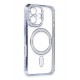 Newface iPhone 16 Kılıf Joke Simli Magneticsafe Kılıf - Mavi