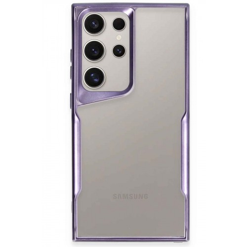 Newface Samsung Galaxy S23 Ultra Kılıf Boyi Silikon Kapak - Derin Mor