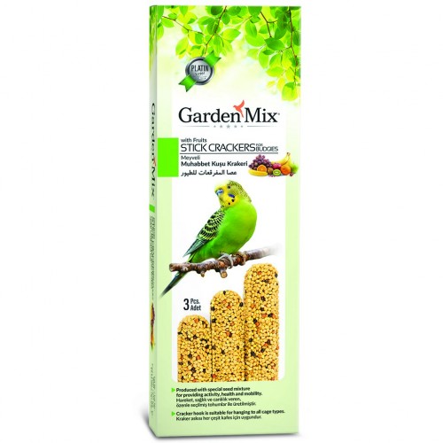 GARDENMIX PLATIN MEYVELI KUŞ KRAKERI 3LÜ X 3 ADET